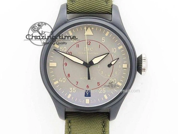 MIROTIME 0312 Compact Big Pilot “Markus Buhler” IW5003 Turbine V6F Best Edition Grey Dial On Leather Strap A 7314